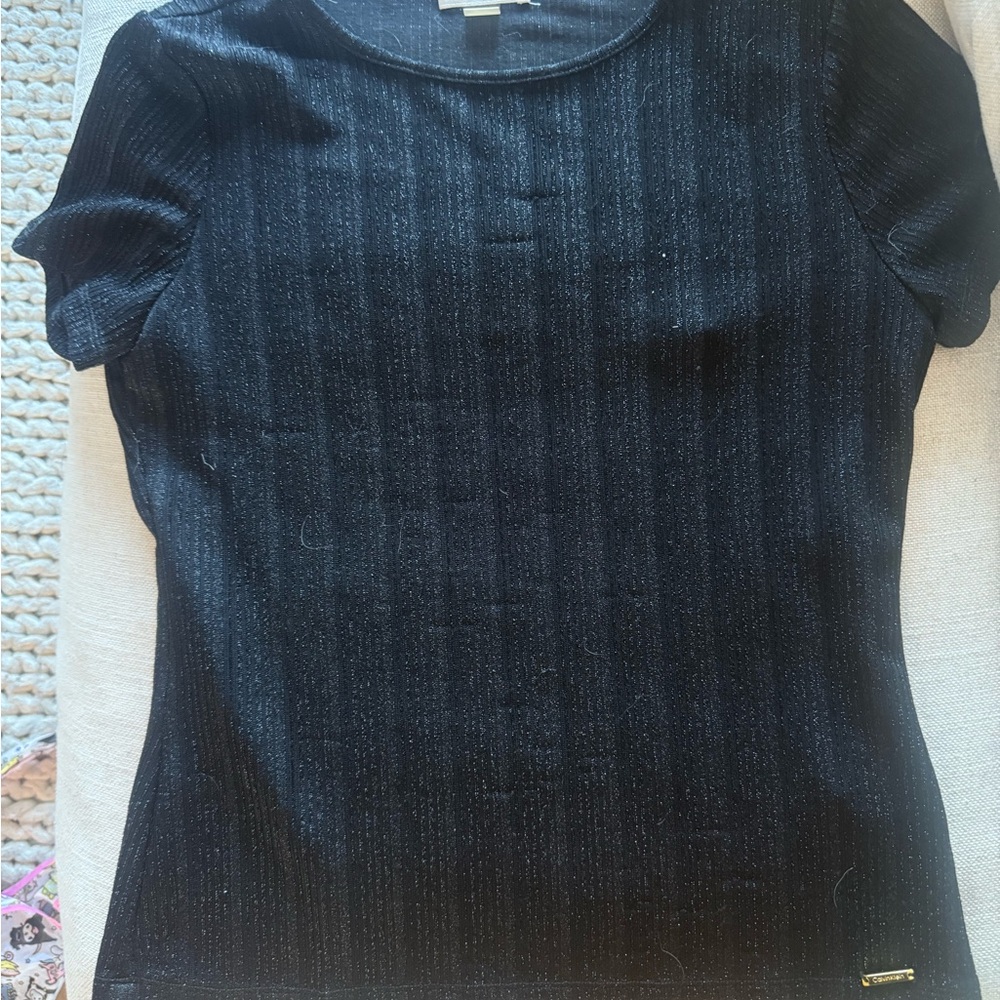 Calvin Klein Black Short Sleeve Top